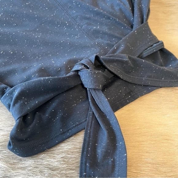 LULULEMON Blue Time to Restore Mock Neck Wrap Around Tie Back Tank Top Bra 4 - Picture 10 of 14